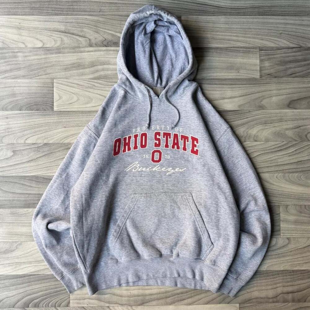 Vintage America 1992 Ohio State Buckeyes Grey Hoodie